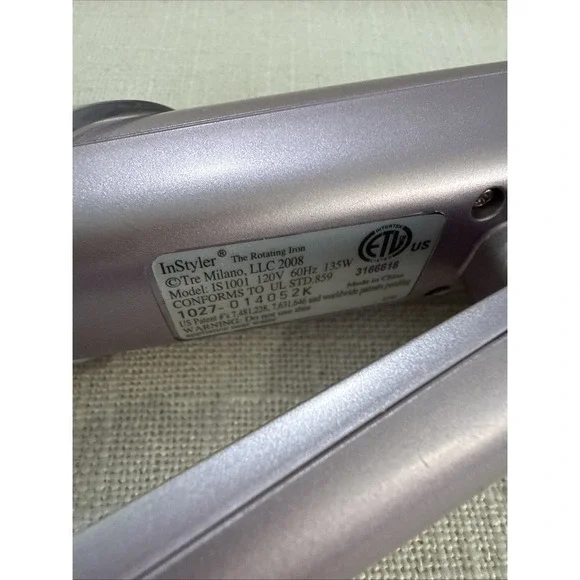InStyler IS1001 Rotating Hot Iron Hair Styler 1.25" Barrel Works Lavender Purple - Picture 8 of 10